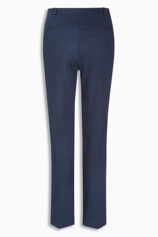 Textured Cotton Rich Trousers